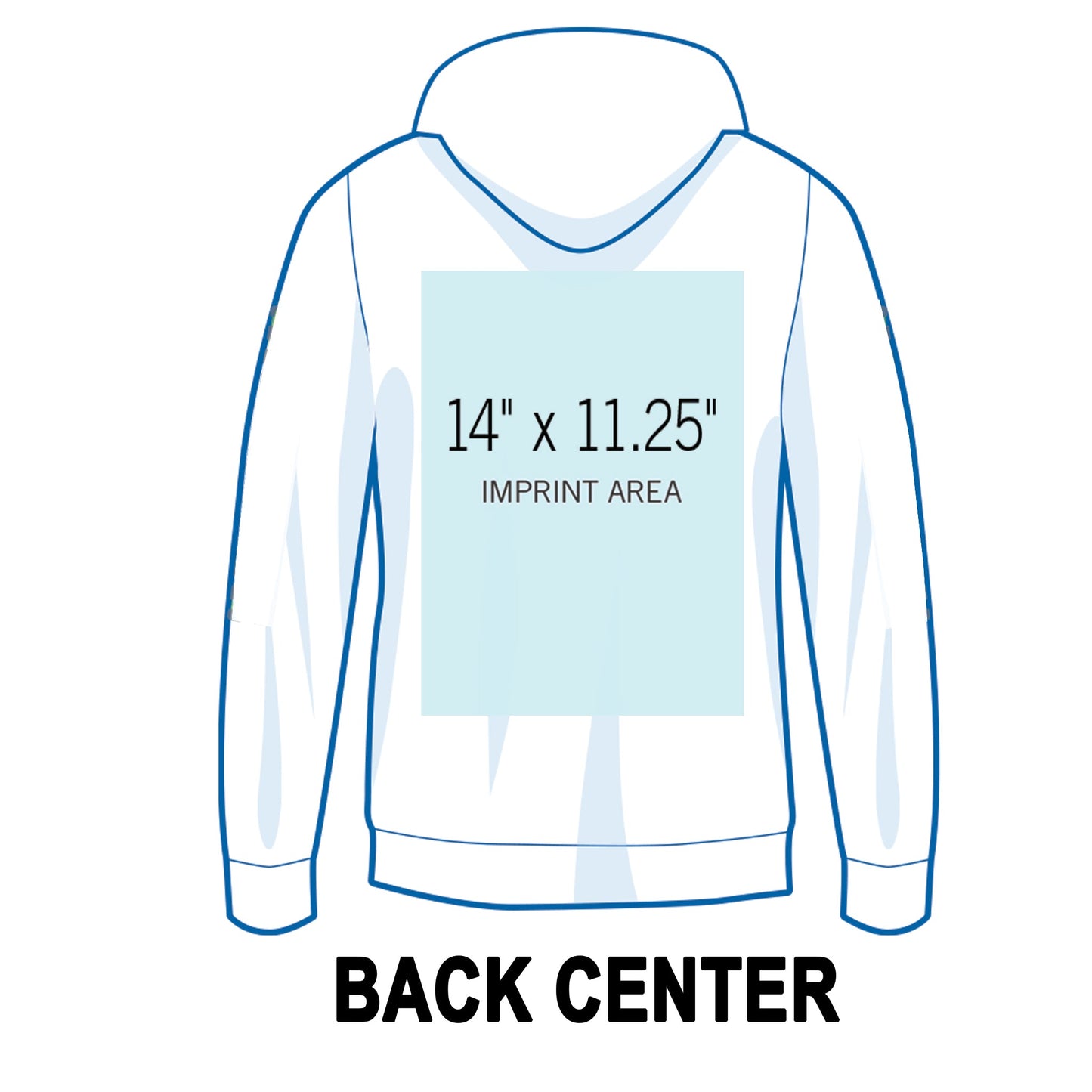 Back Center Pull-Over Hoodie Printing
