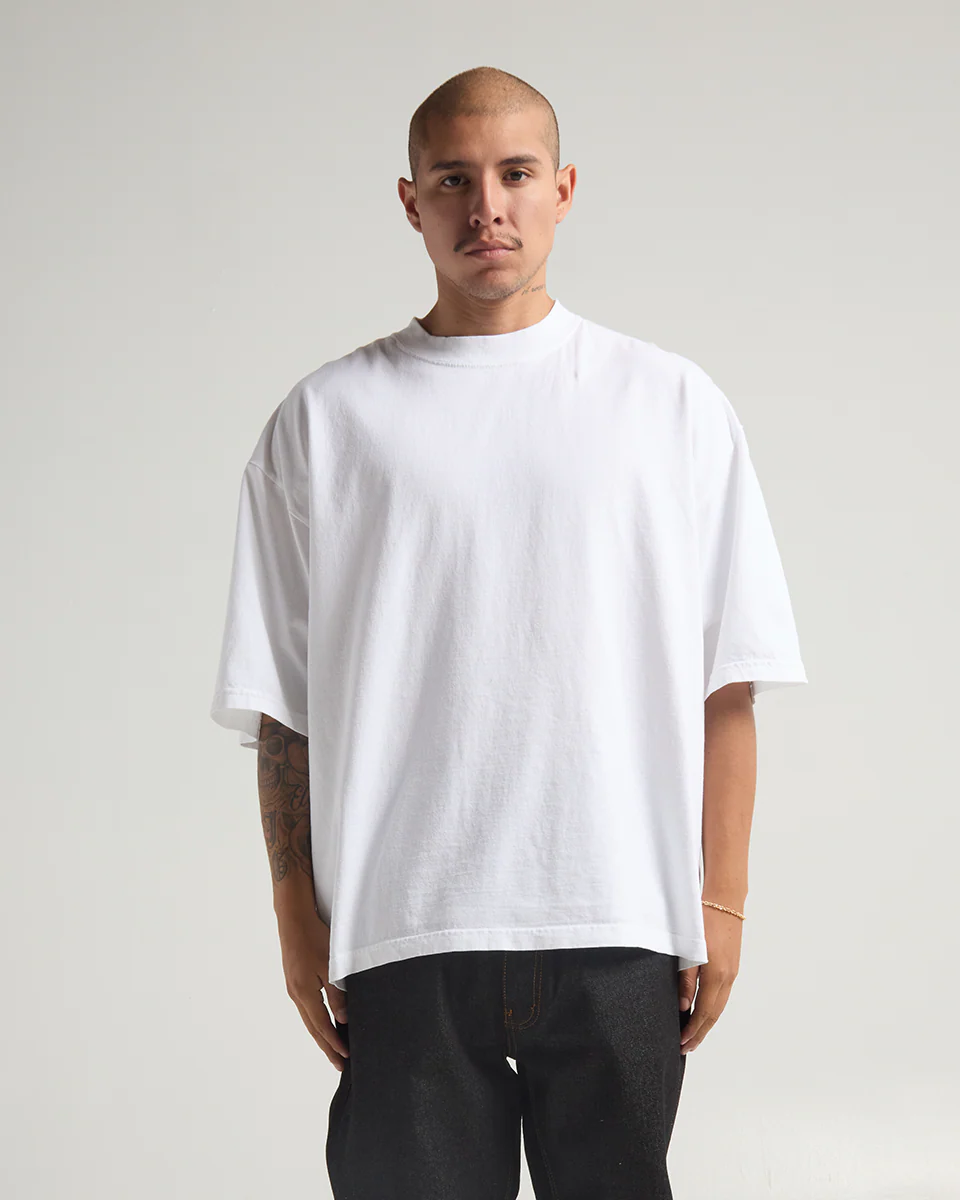7.5 oz. Max Heavyweight Garment Dye Drop Shoulder White