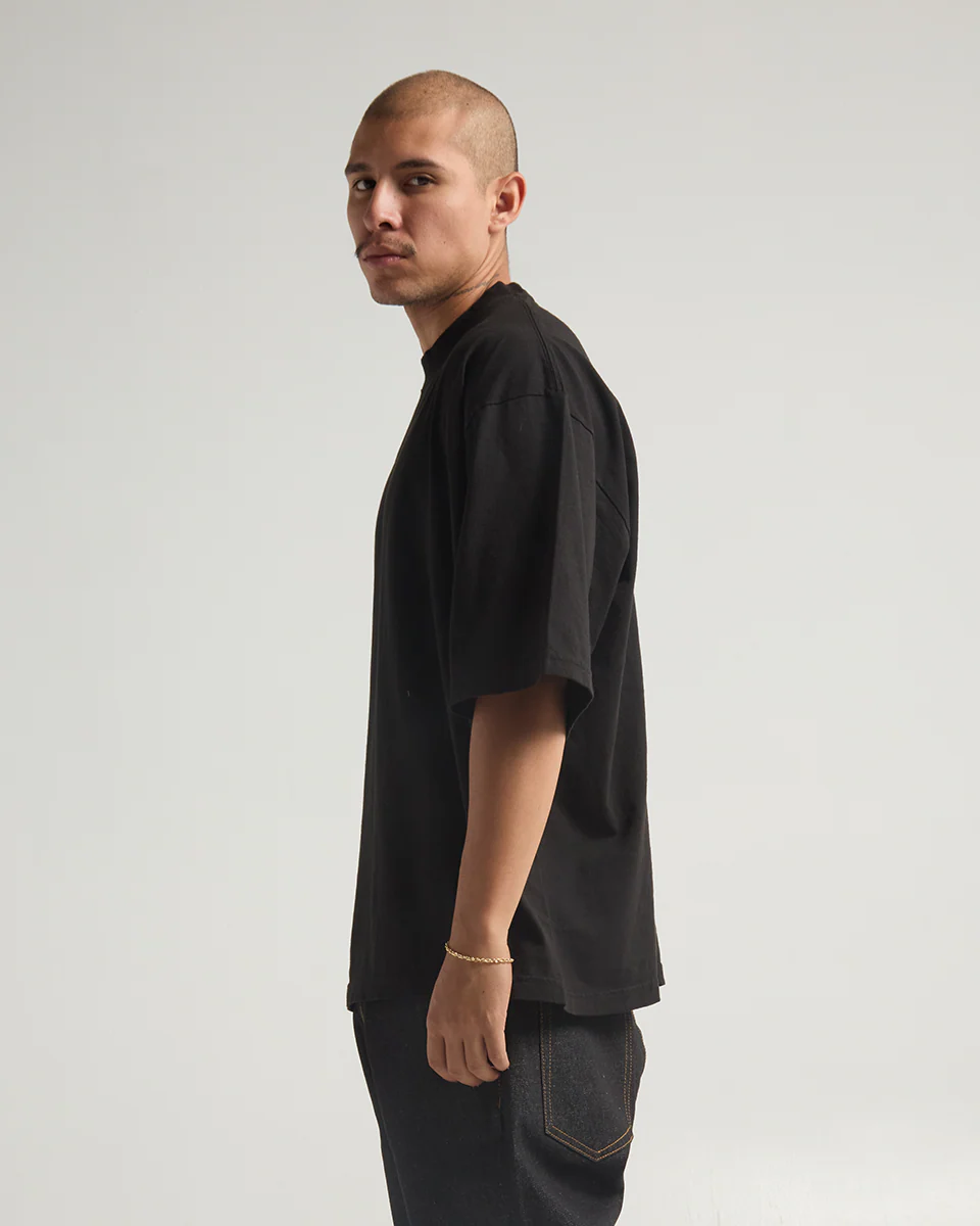 7.5 oz. Max Heavyweight Garment Dye Drop Shoulder Black
