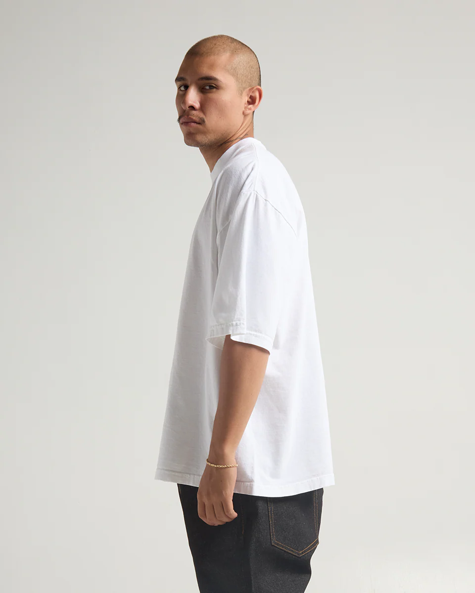 7.5 oz. Max Heavyweight Garment Dye Drop Shoulder White