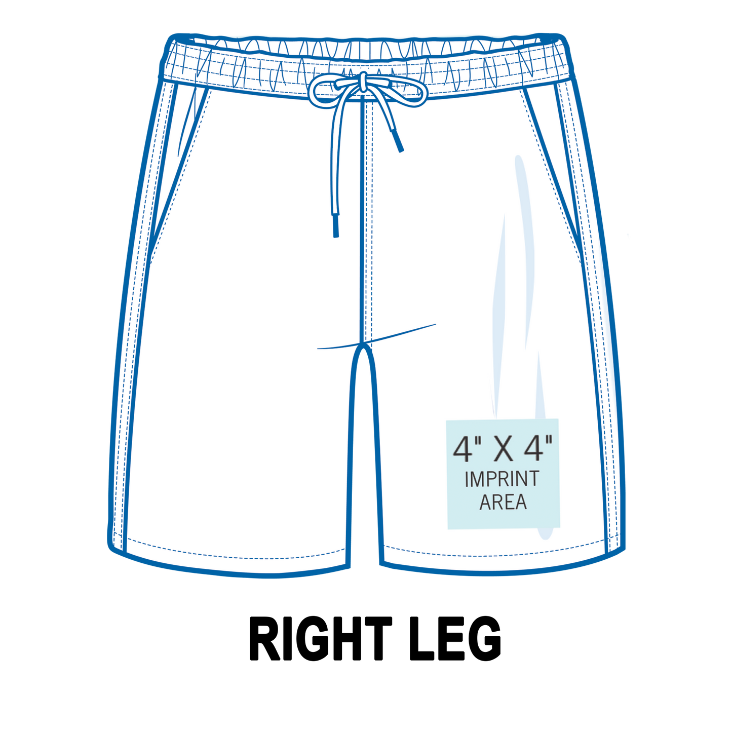 Custom Shorts Right Leg Printing