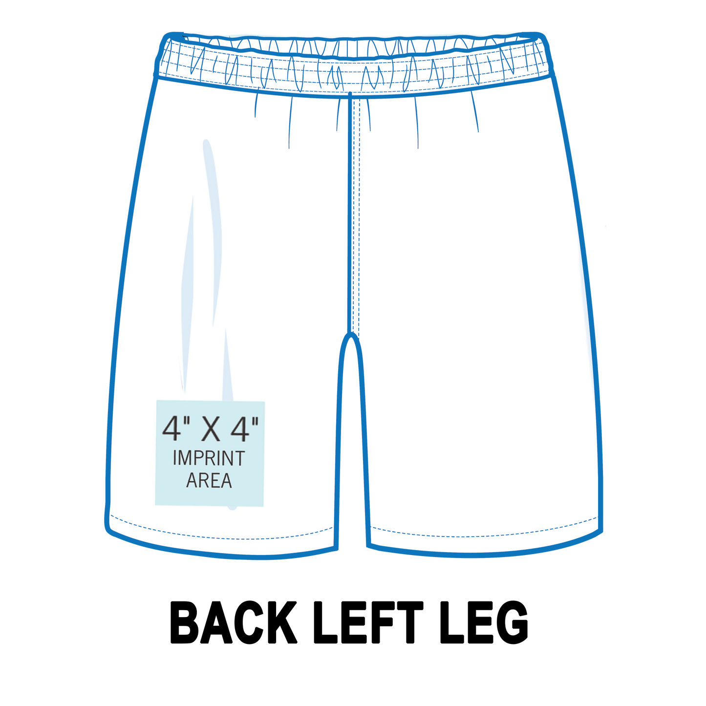 Custom Shorts Back Left Leg Printing