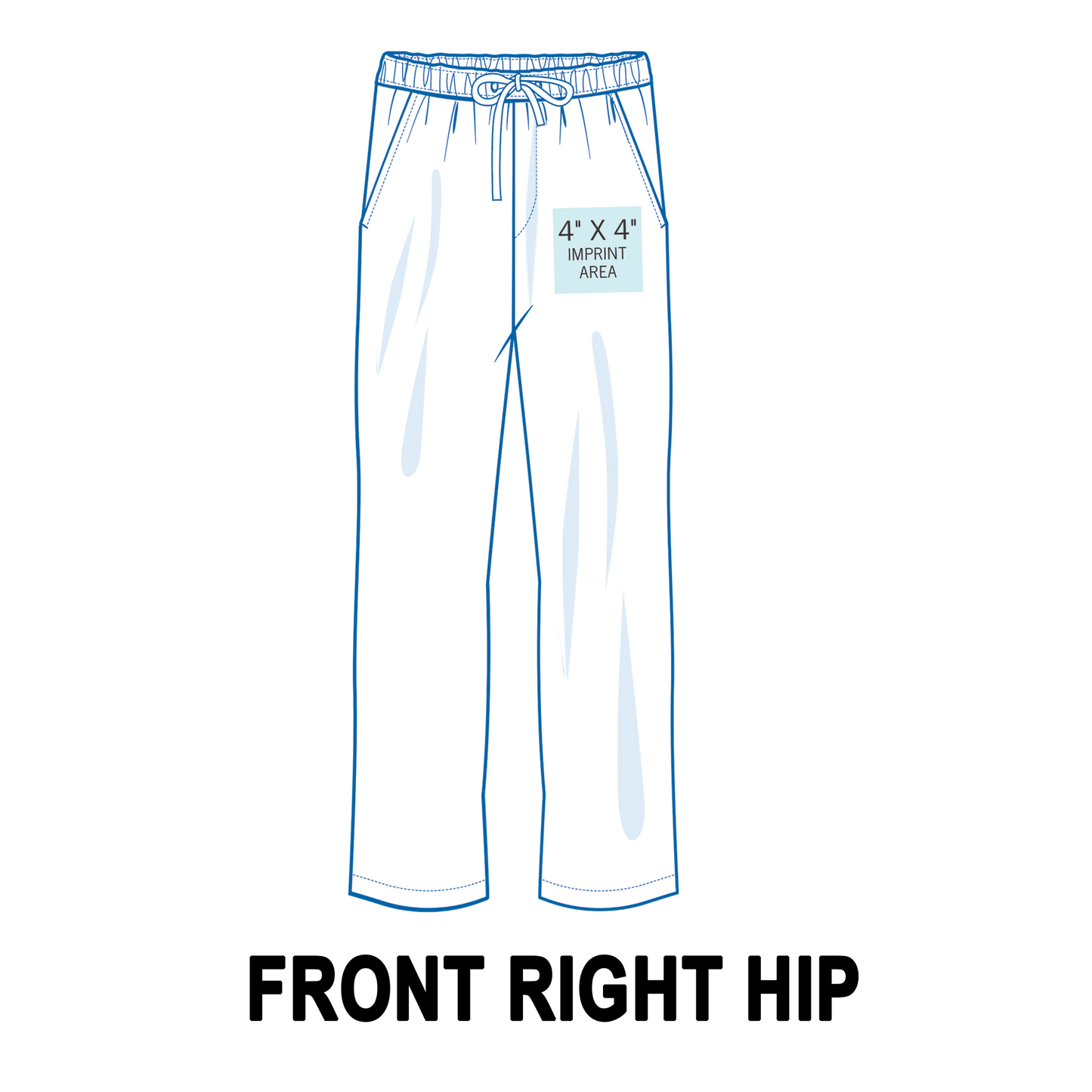 Custom Sweatpants Right Front Hip Printing