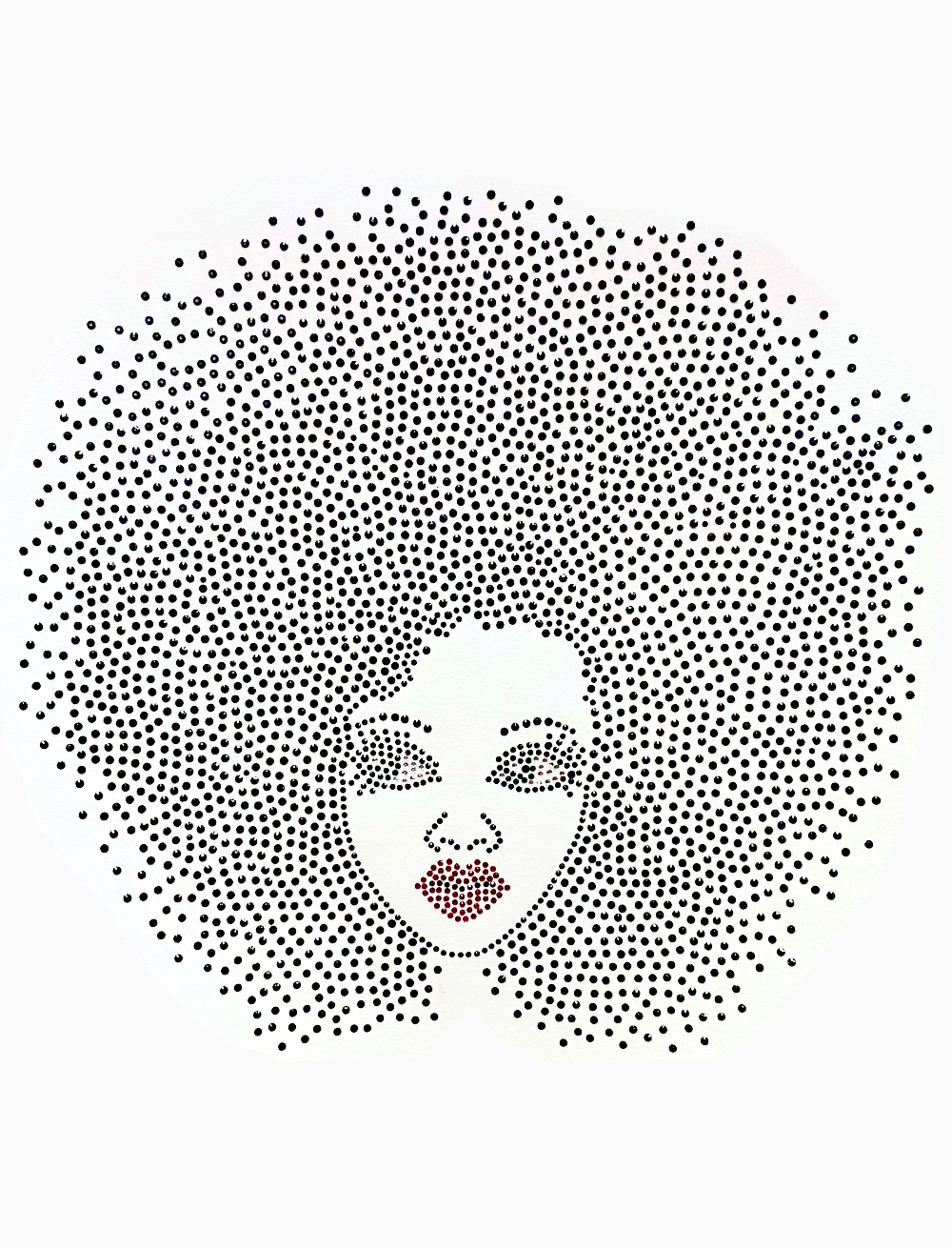 Afro Lady - Green Eyes Transfer Patch