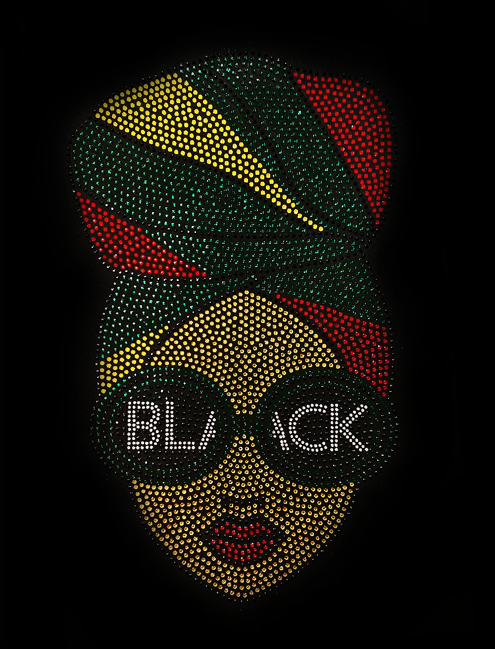 Afro Lady - Multi Red Transfer Patch