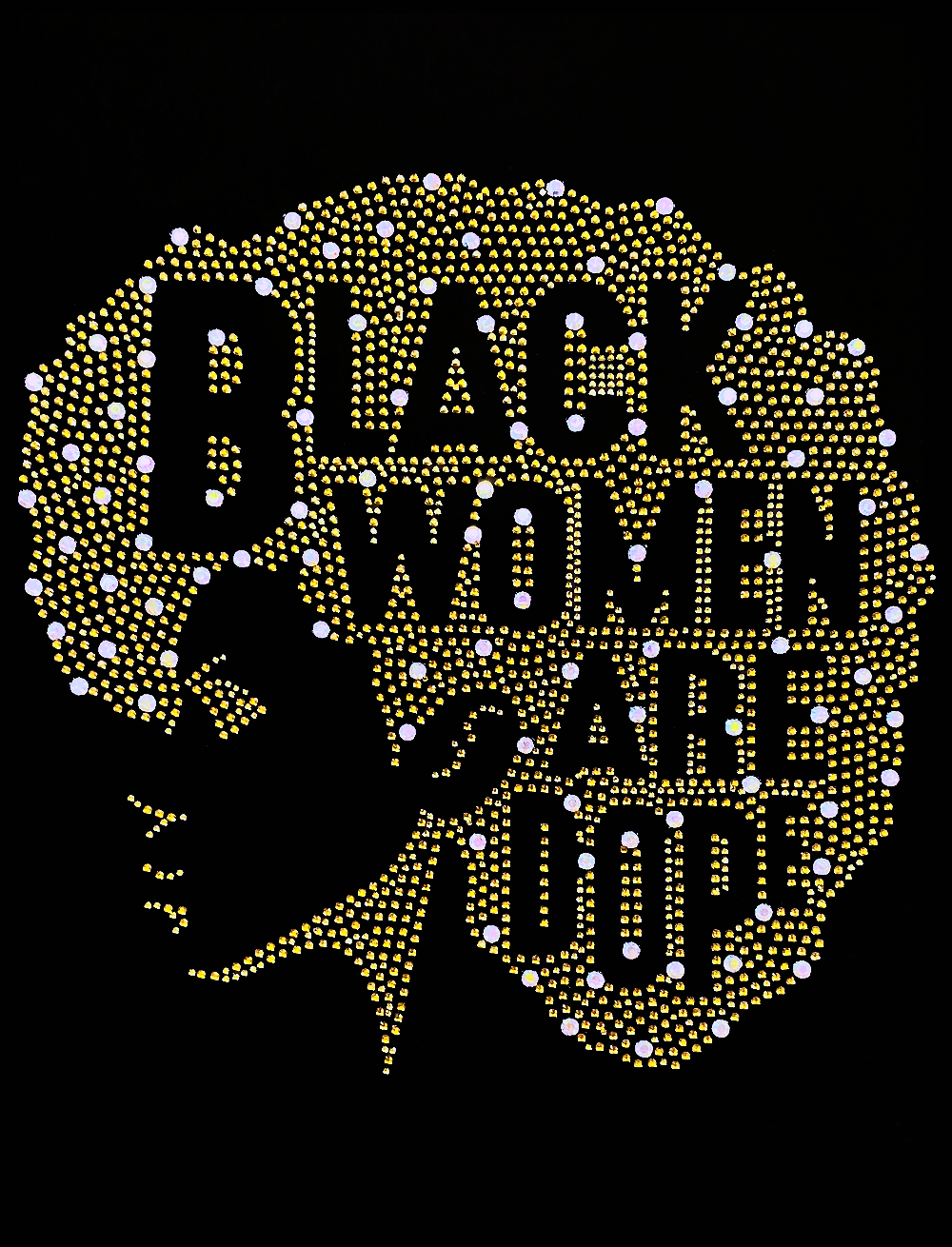 Black Women Are Dope - Gold Transfer Patch