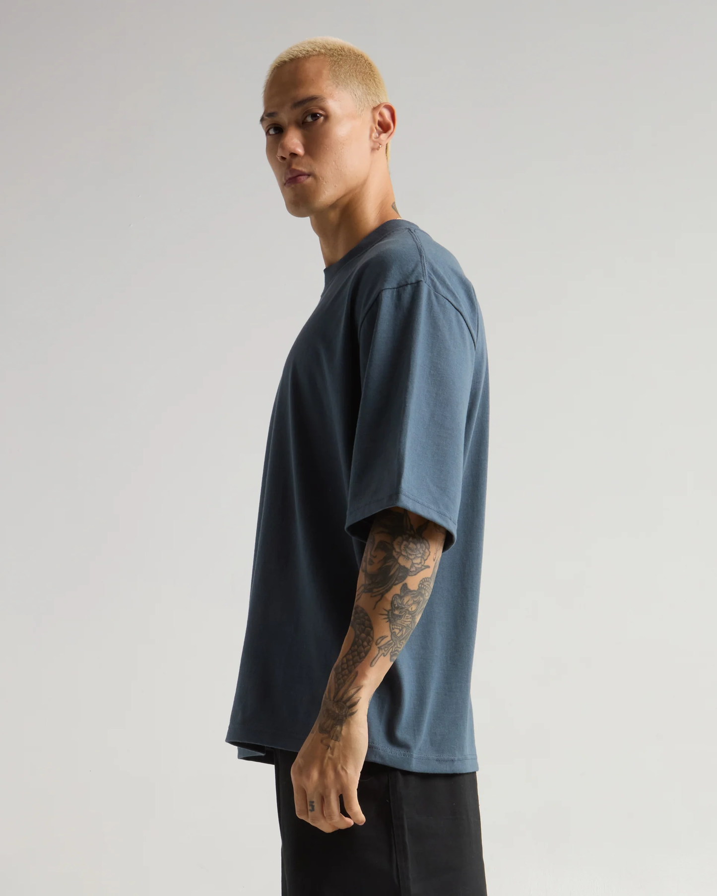 7.5 oz. Max Heavyweight Oversized Tee Slate Blue