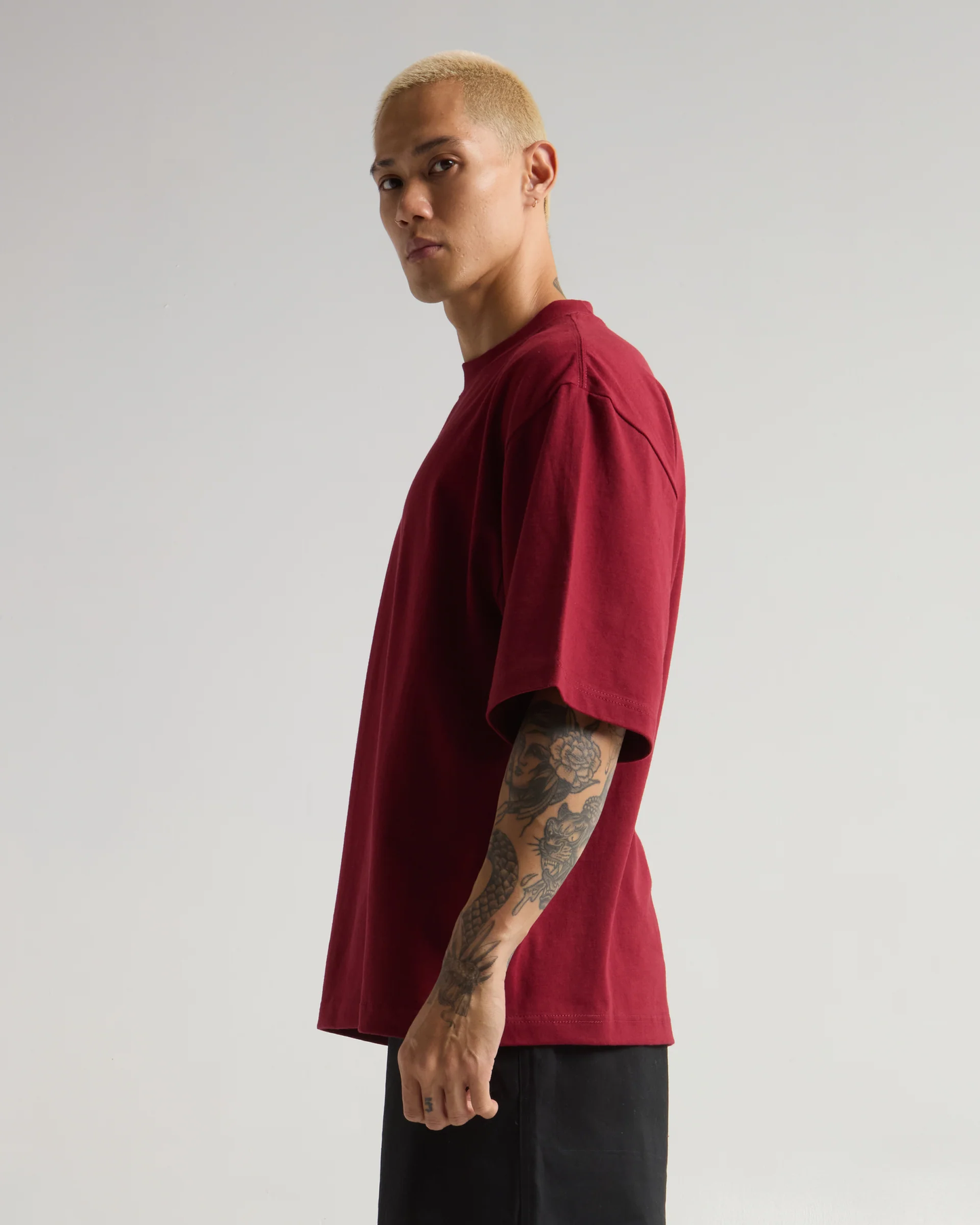 7.5 oz. Max Heavyweight Oversized Tee Deep Burgundy
