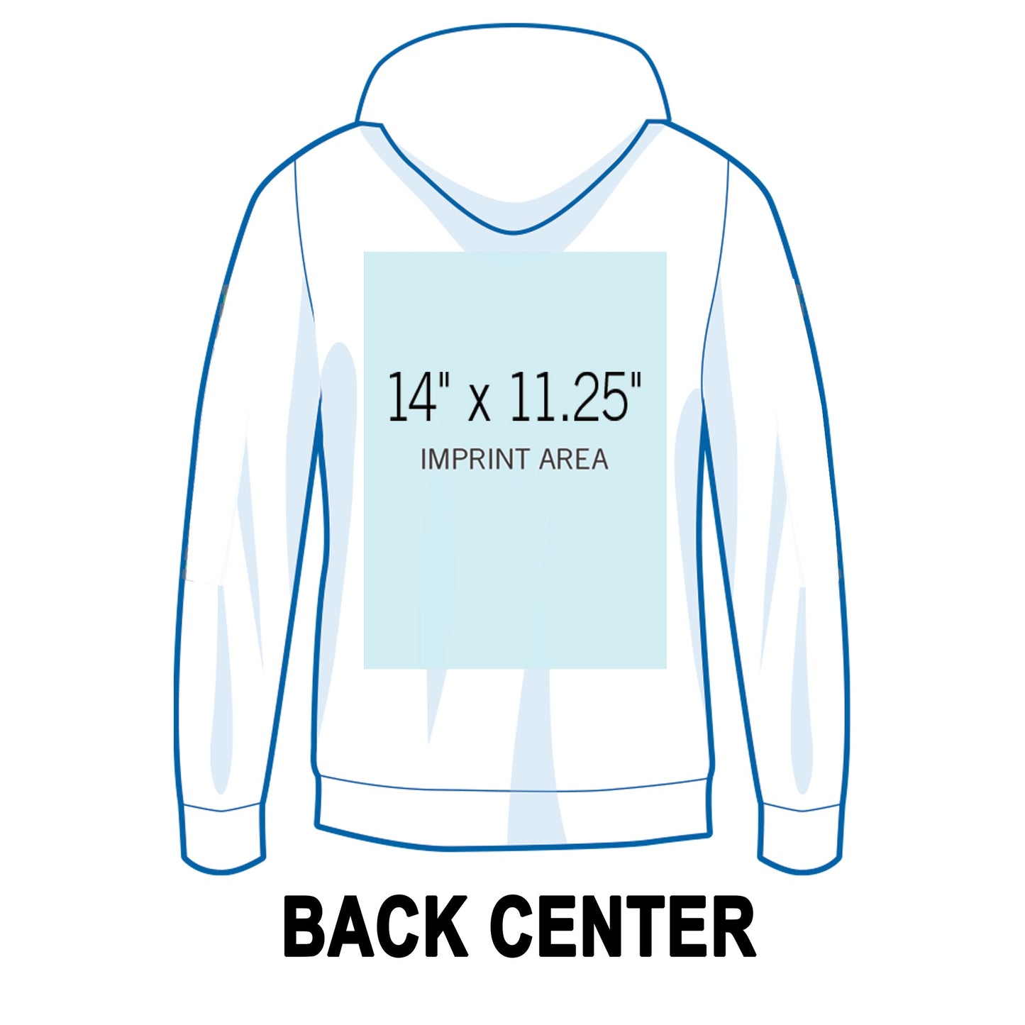 Zip Up Hoodie Back Center  Printing
