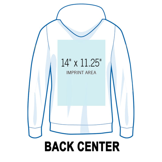 Zip Up Hoodie Back Center  Printing