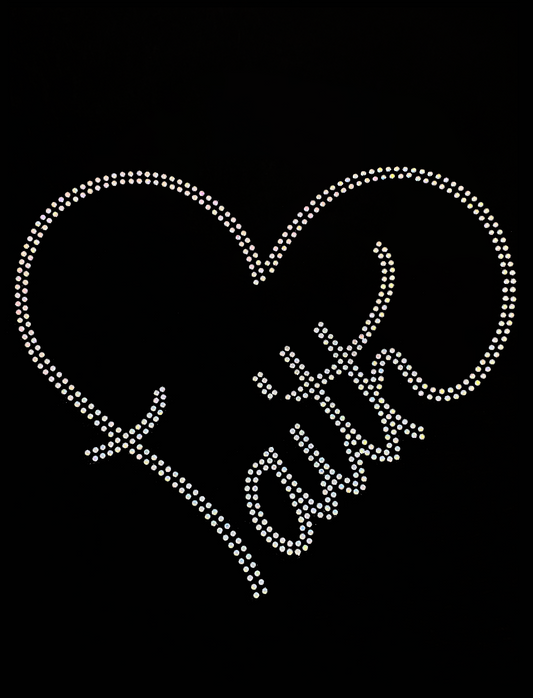 Faith Heart - AB Transfer Patch