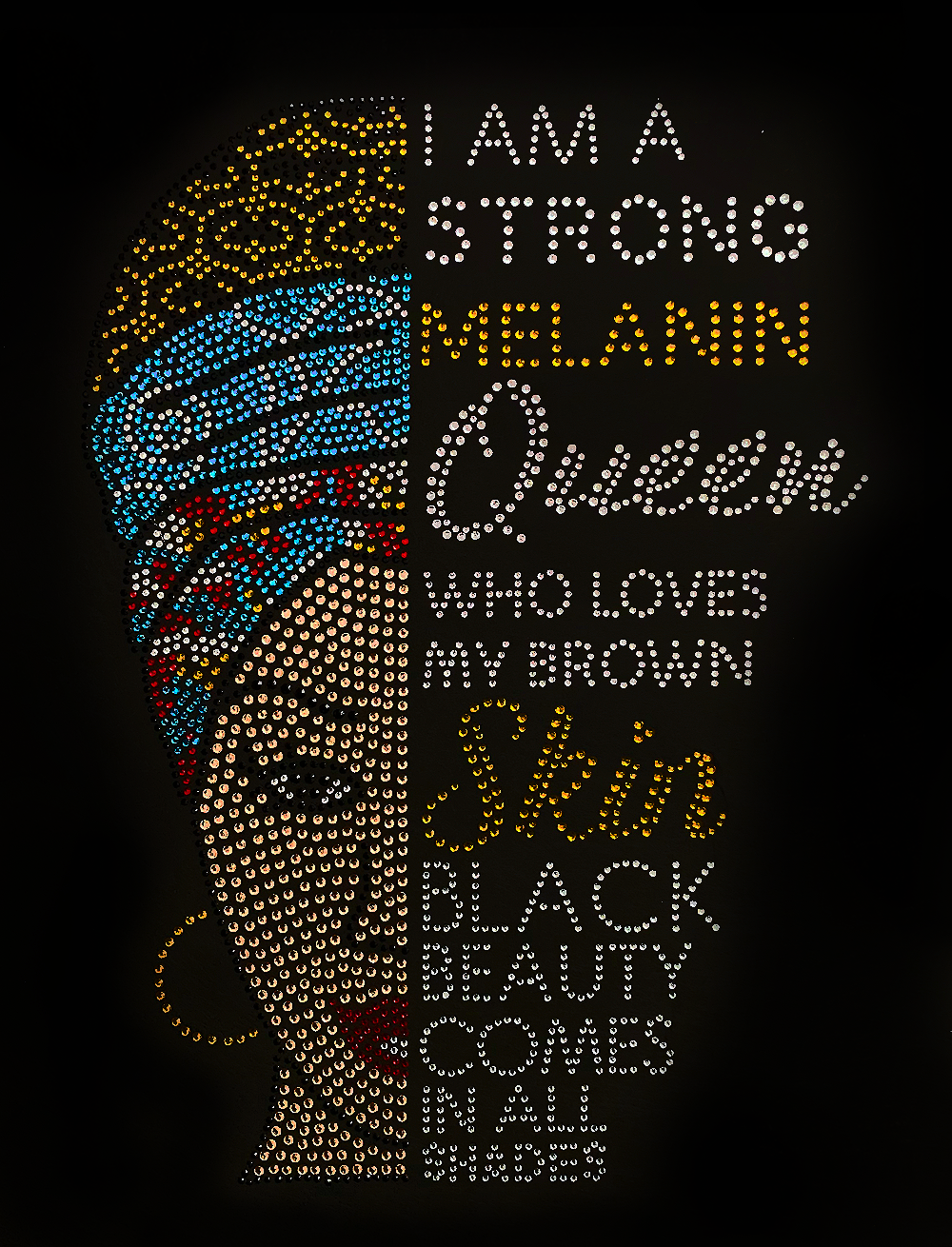 I Am A Strong Melanin Queen Transfer Patch