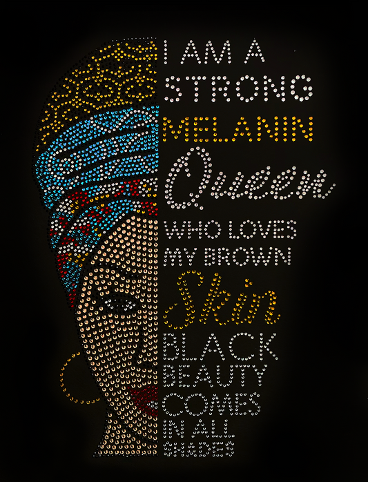 I Am A Strong Melanin Queen Transfer Patch