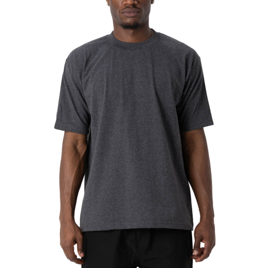 Pro Club Men's Heavyweight Cotton Short Sleeve Crew Neck T-Shirt Charcoal