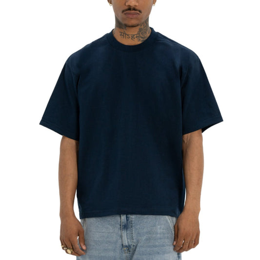 Pro Club Men's Heavywide Cotton Short Sleeve Crew Neck T-Shirt Navy