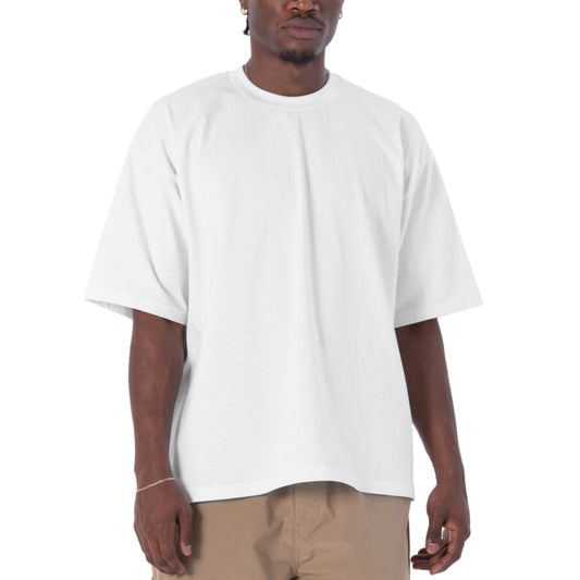 Pro Club Men's Heavywide Cotton Short Sleeve Crew Neck T-Shirt White