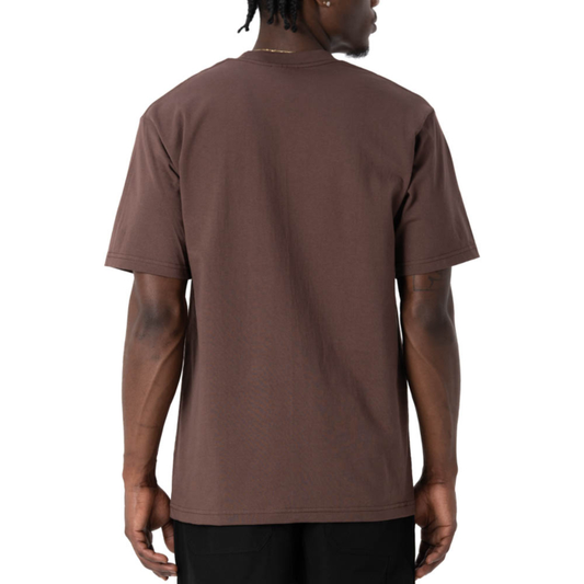 Pro Club Men's Heavyweight Cotton Short Sleeve Crew Neck T-Shirt Brown