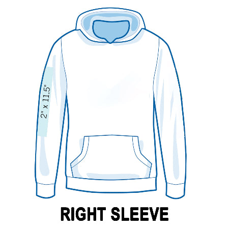 Right Sleeve Pull-Over Hoodie Printing