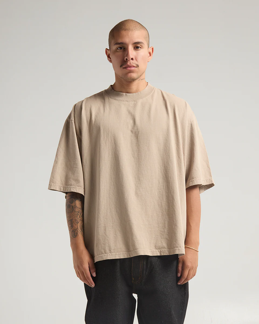 7.5 oz. Max Heavyweight Garment Dye Drop Shoulder Oatmeal