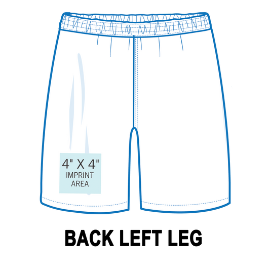 Custom Shorts Back Left Leg  Printing