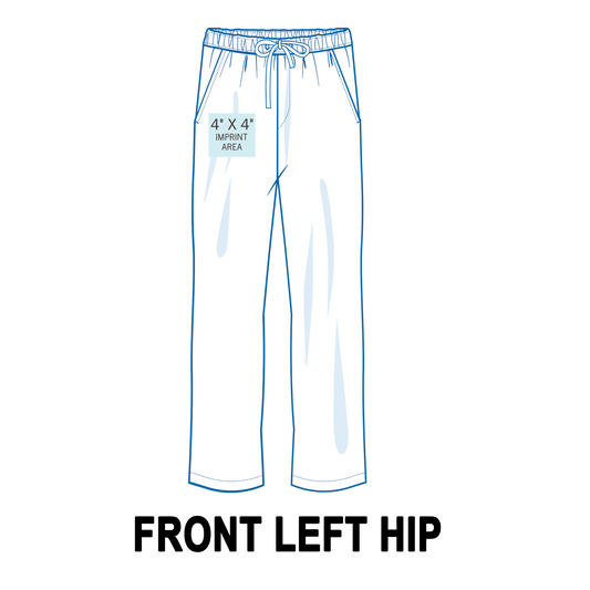 Custom Sweatpants Left Front Hip Printing