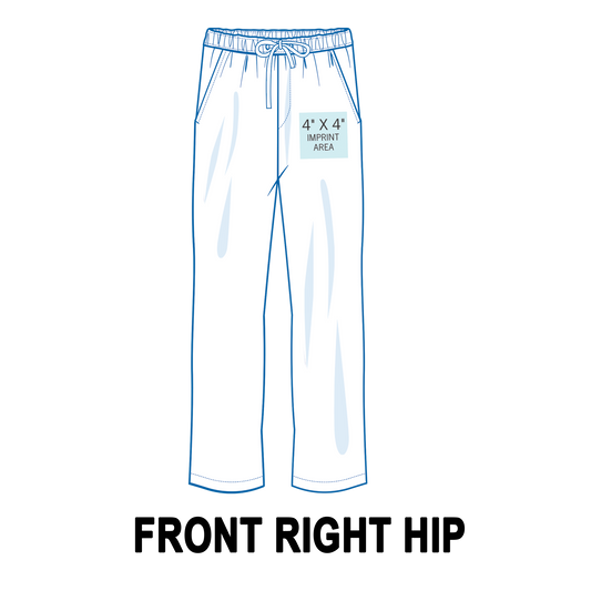 Custom Sweatpants Right Front Hip Printing