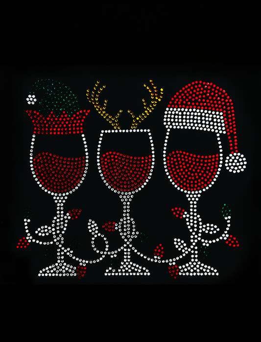 X-MAS Glasses w/ Lights Transfer Patch