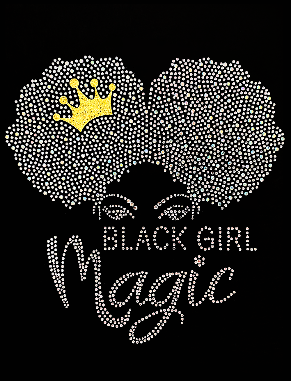 Black Girls Magic Crown Transfer Patch