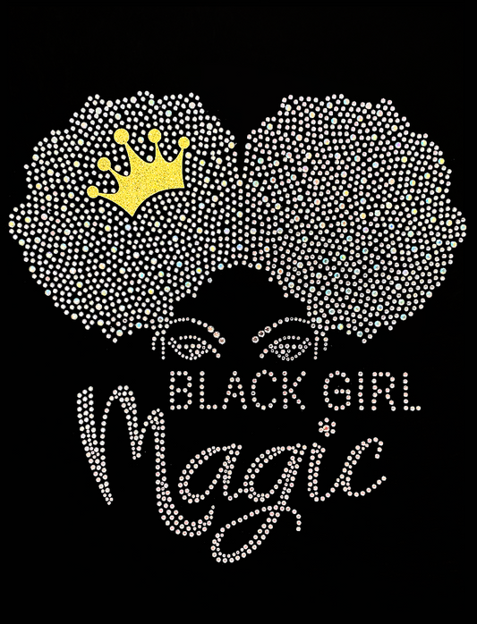 Black Girls Magic Crown Transfer Patch