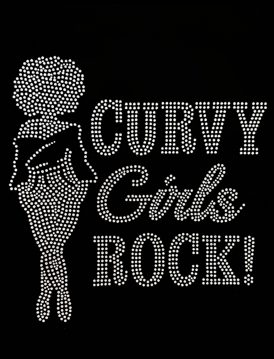 Curvy Girls Rock Transfer Patch