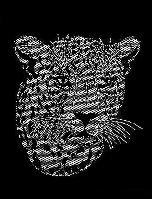 Leopard - Silver Transfer Patch