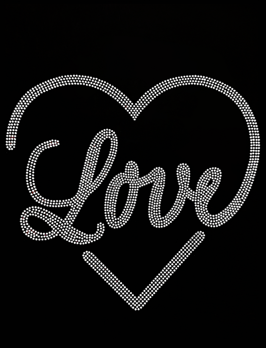 Love Heart - Clear Transfer Patch