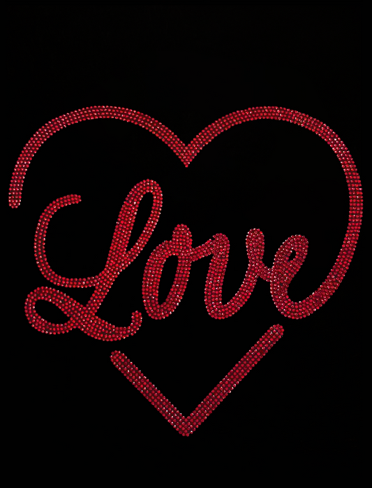 Love Heart - Red Transfer Patch