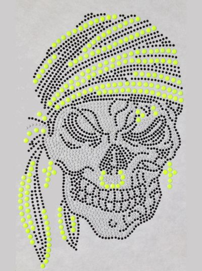 Pirate Skull-Green Transfer Patch