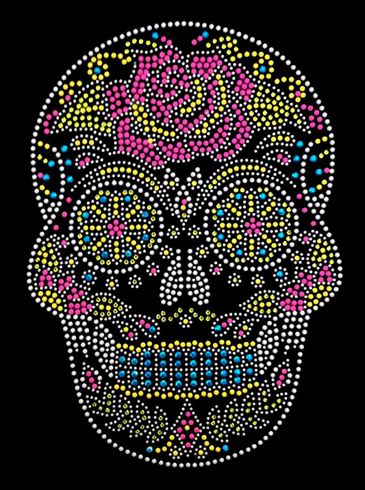 Sugar Skull-White Transfer Patch