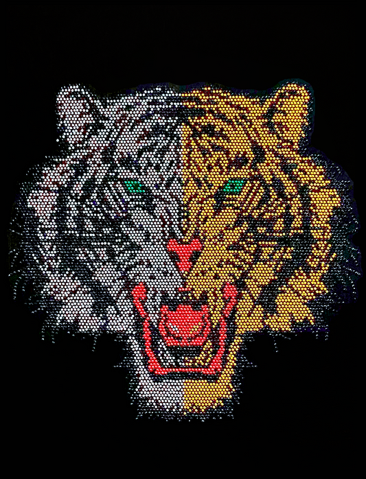 Tiger - Gold / Silver Transfer Patch